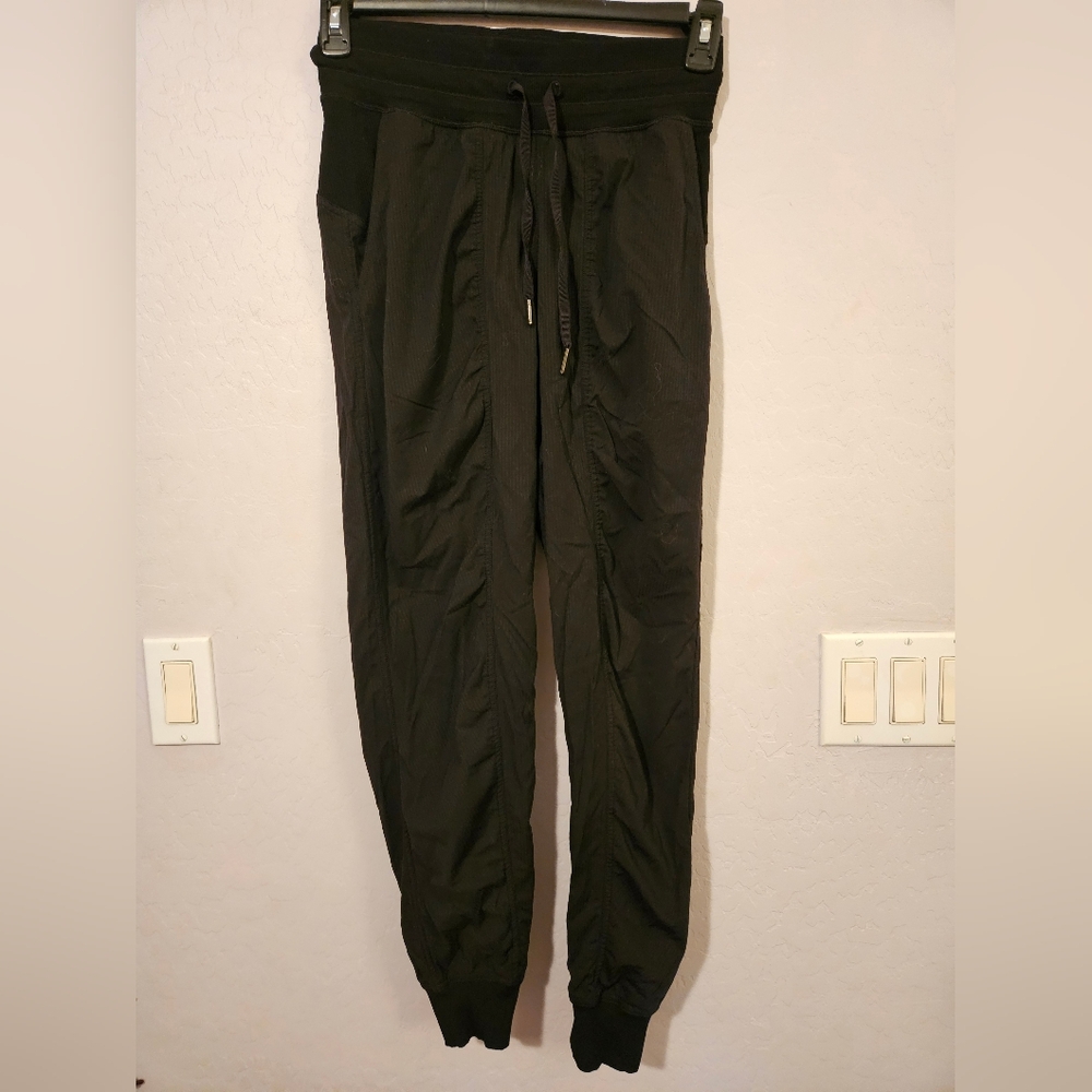 Lululemon Womens Dance Studio Black Drawstring Joggers